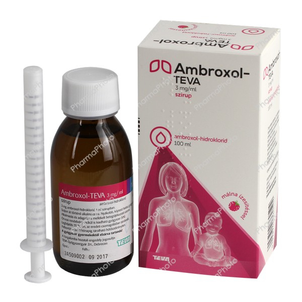 Ambroxol-Teva 3 mg/ml szirup + szájfecskendő 100ml